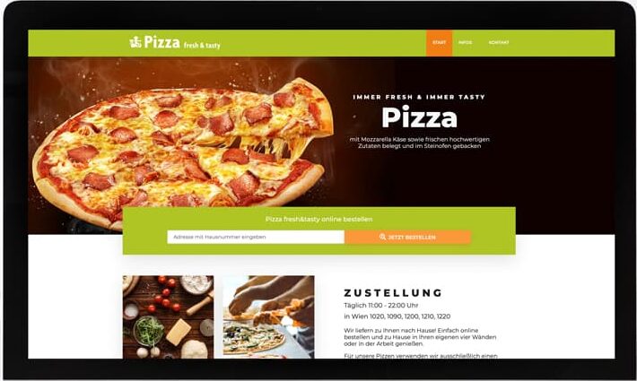 Pizza fres&tasty online Pizza und Buger bestellen